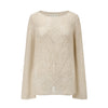 SWAYING 25 Autumn and Winter Crochet Alpaca Linen Top SW-SW25AW1T14C1S2-YM Linen (SW25AW1T14C1S4)